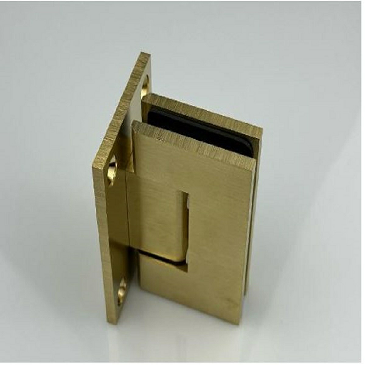 Glass to Wall Hinge T Shape - Brushed Gold 